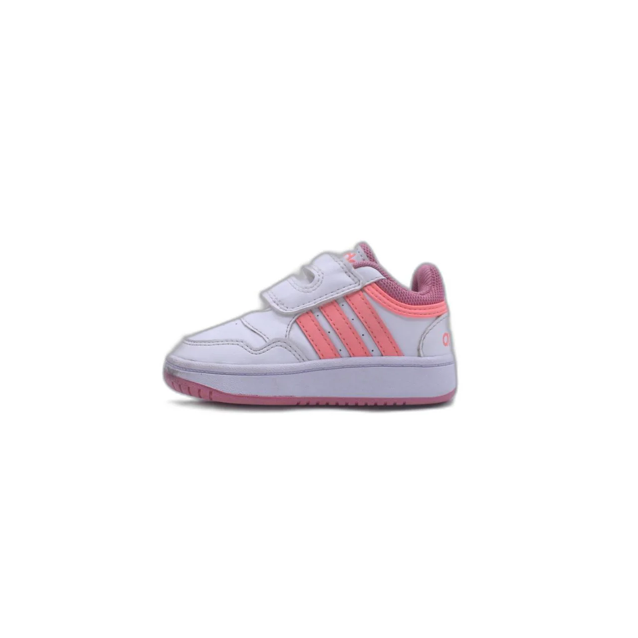 Adidas Hoops 3.0 Bold Low White Pink Fusion Sneaker - Image 2