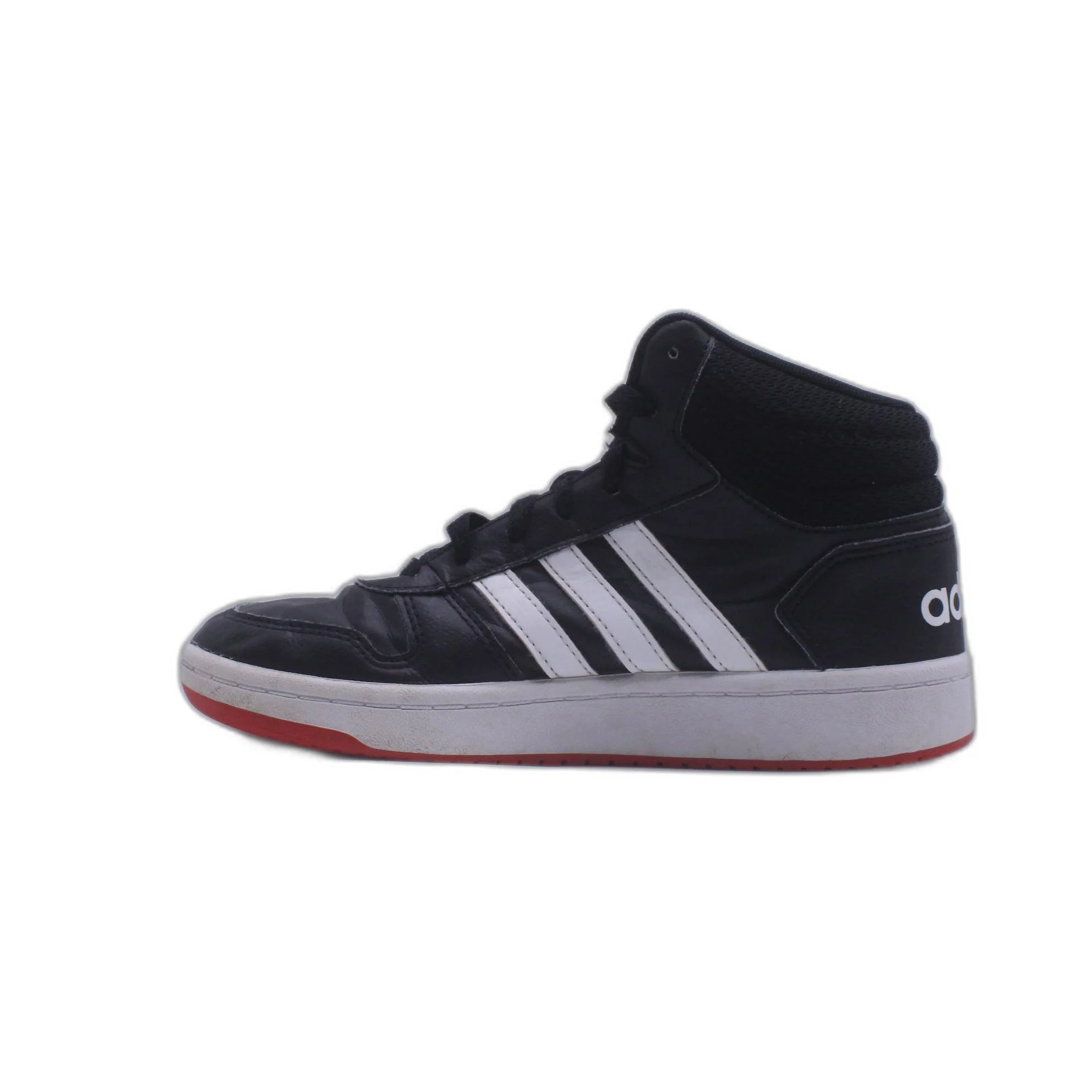 Adidas Mens Hoops 2.0 Mid Black Basketball Shoe - Image 2