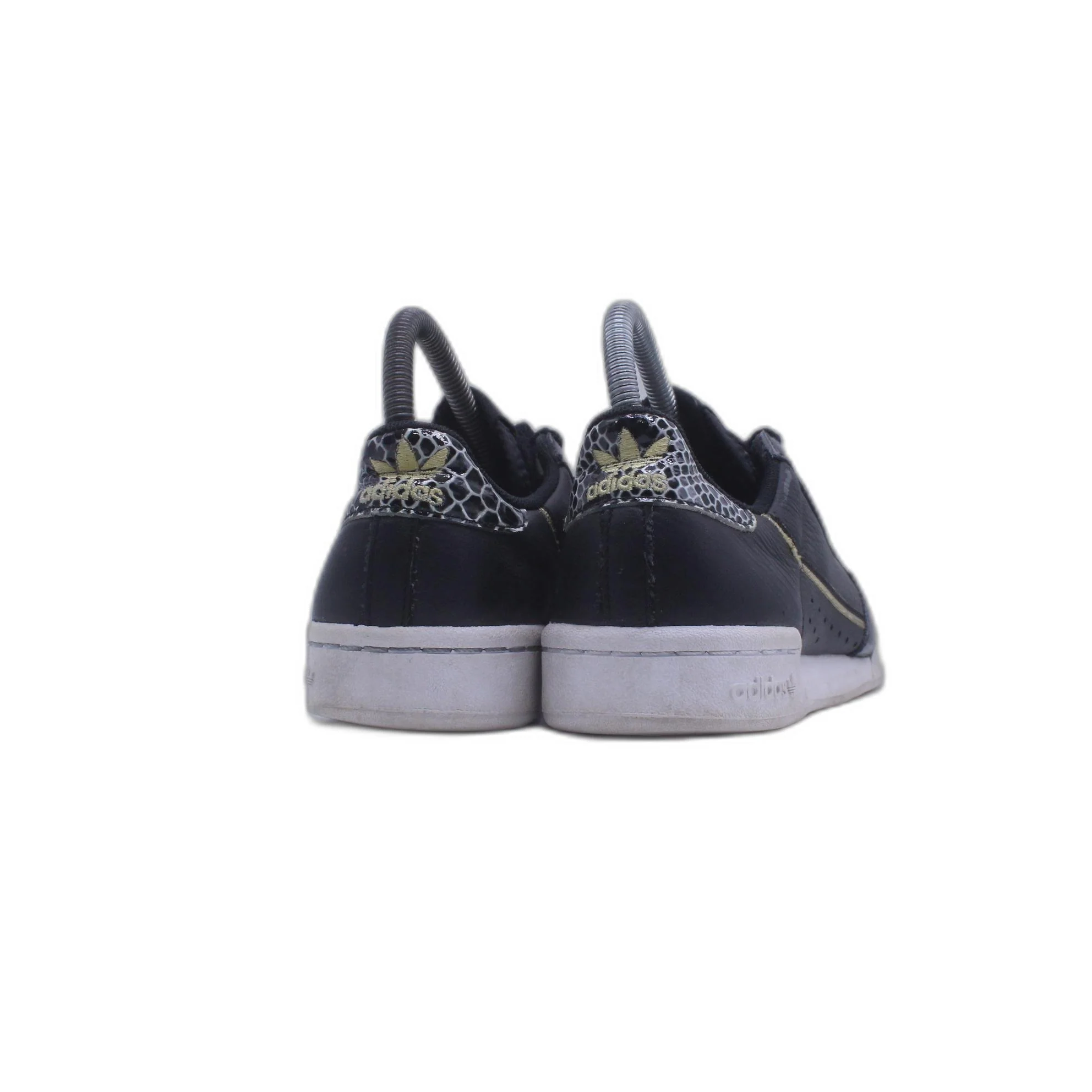Adidas Originals Continental 80 Black Gold Leather Sneakers - Image 4