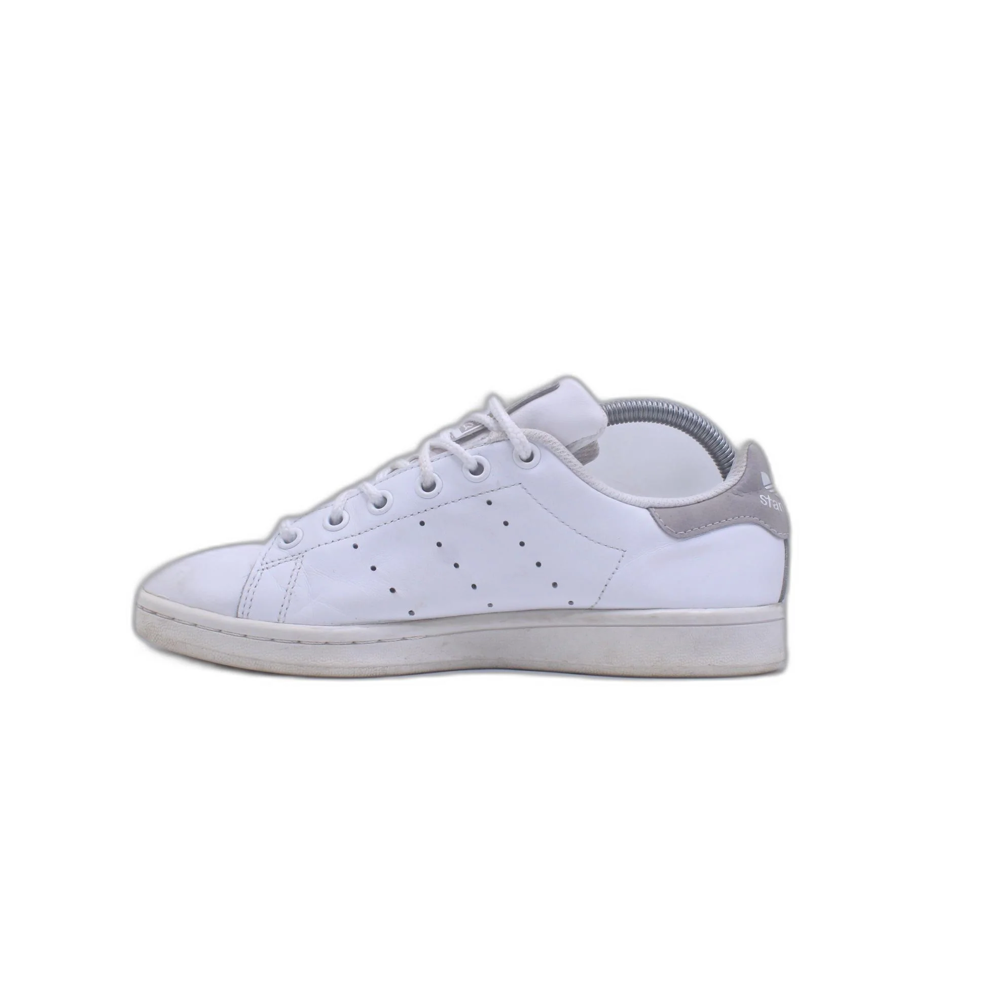Adidas Originals Stan Smith Triple White Suede Heel Reflective 10 - Image 2