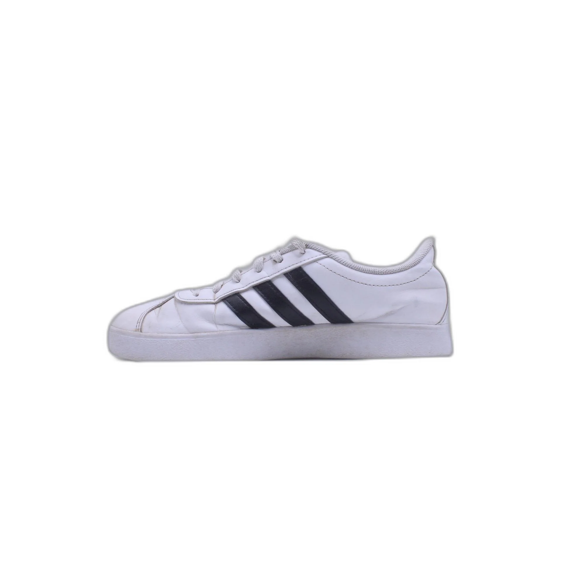 Adidas VI Court 2.0 White Black Leather Stripes - Image 2