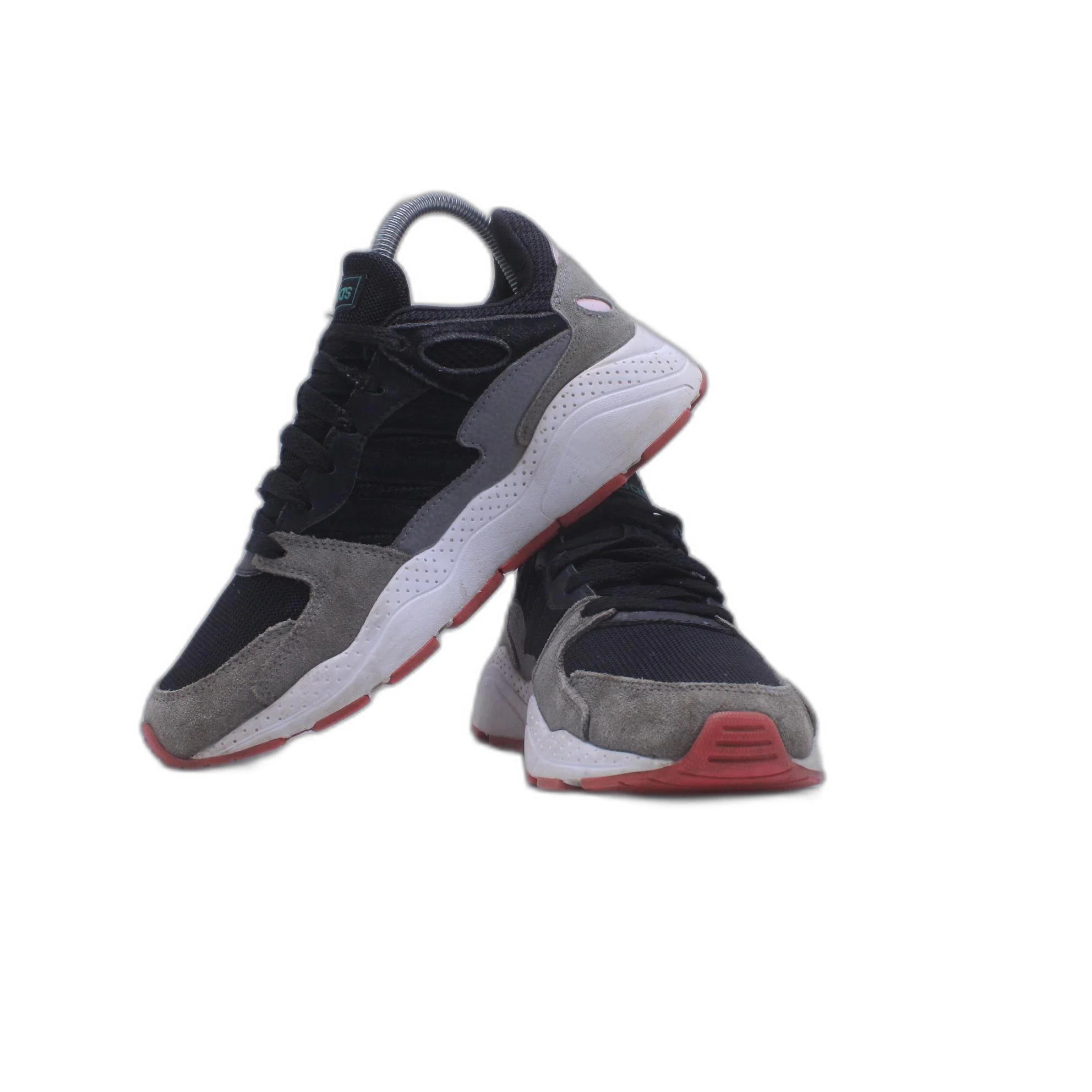 Adidas Womens Chaos EF1060 Low Top Black Grey Real Pink Sneaker - Image 5