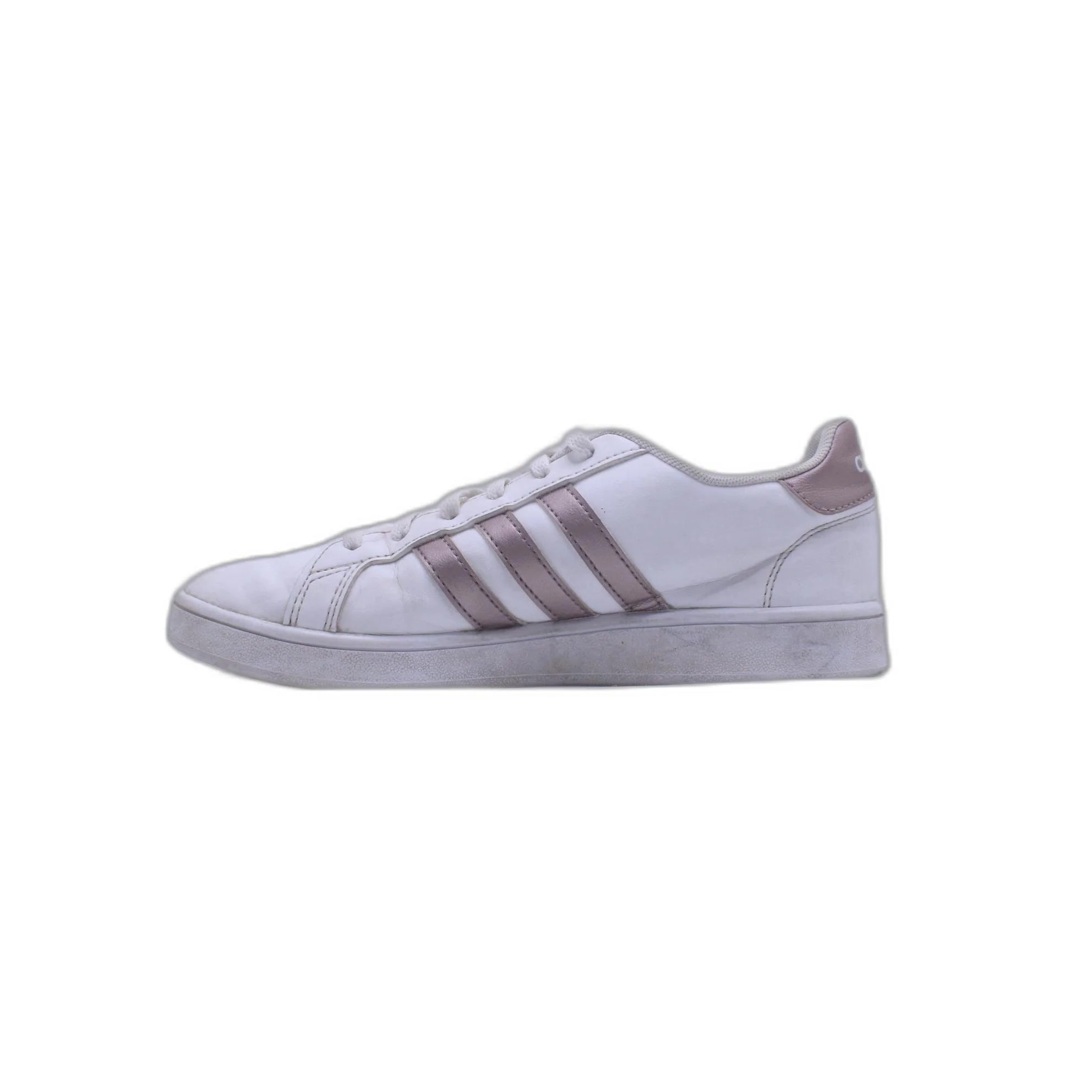 Adidas Womens White Pink Lace Up HWI 28Y001 CloudFoam Sneaker - Image 2