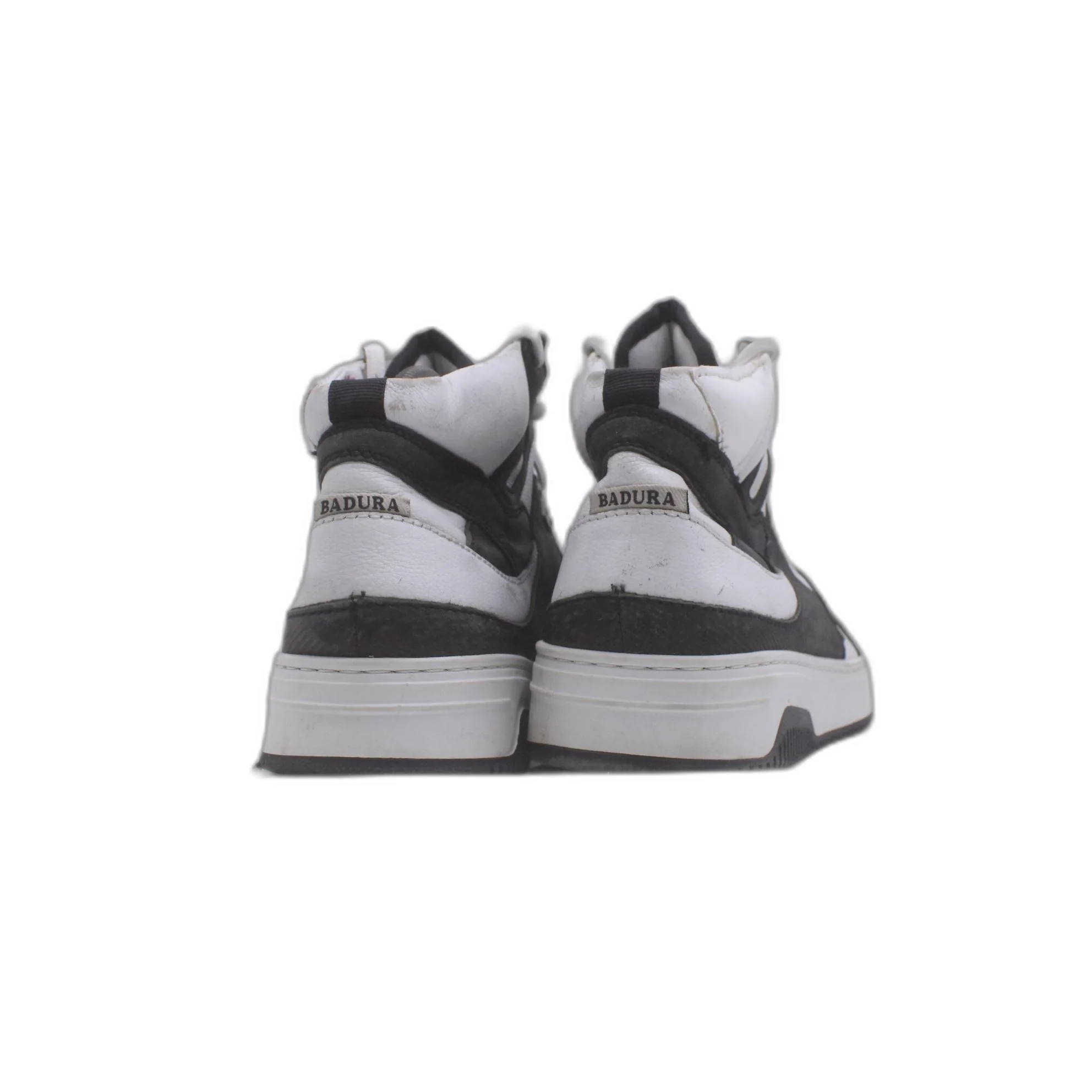 BADURA Black & Optic White TYSON Napa Leather Hi-Top SNEAKER - Image 4