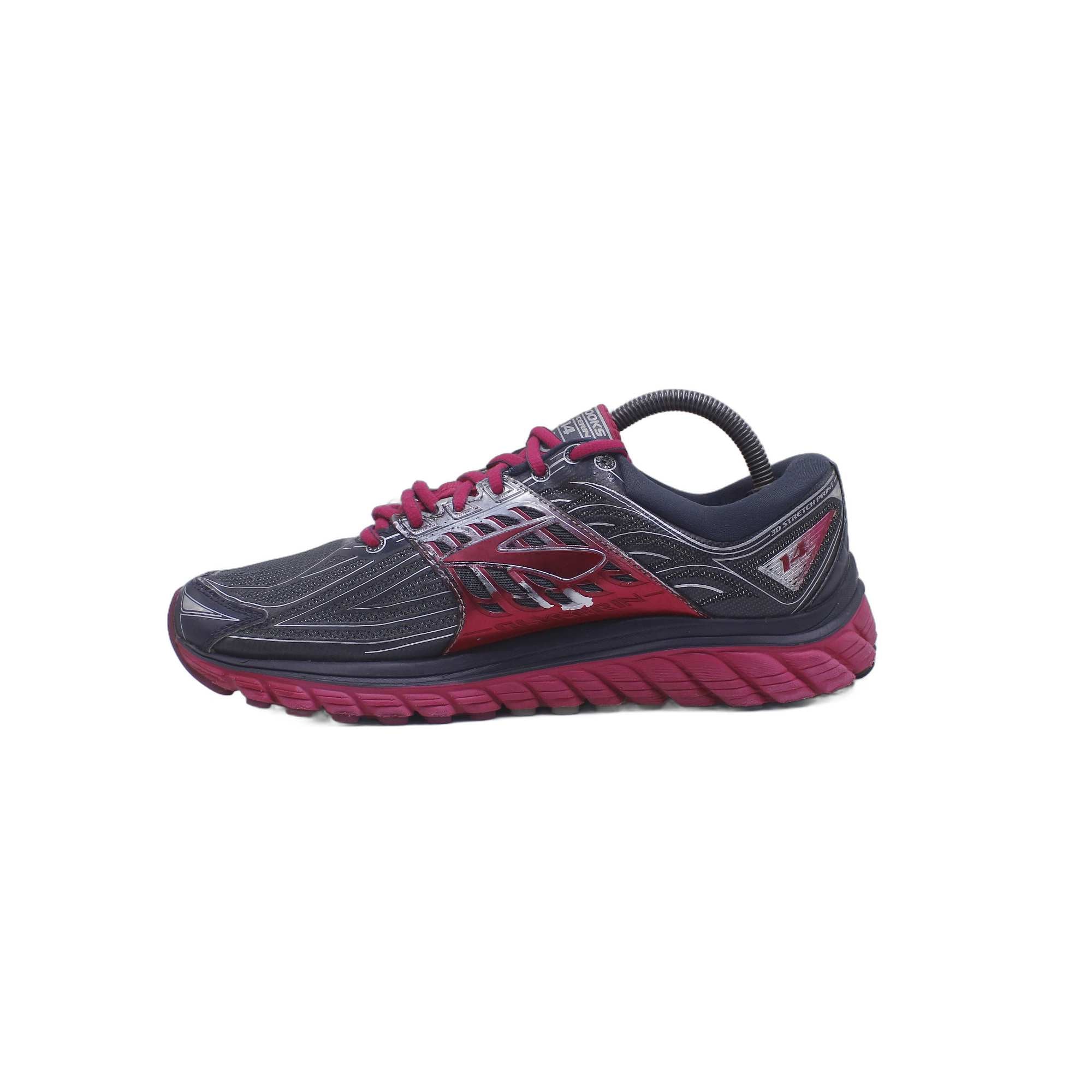 Brooks Glycerin 14 Pink Gray Running Shoe - Image 2