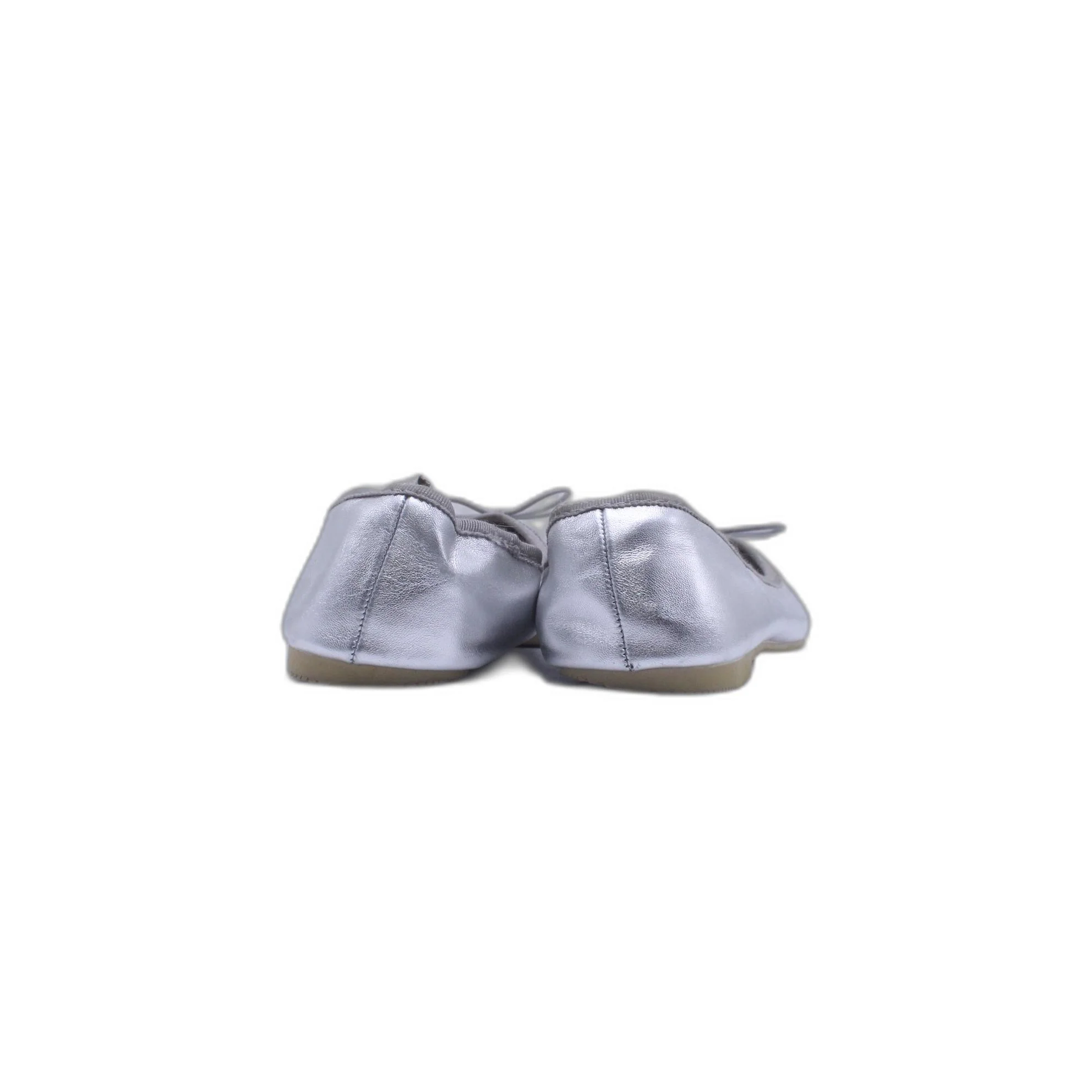 CAT & JACK girls Josie Ballet Flat, Silver - Image 4