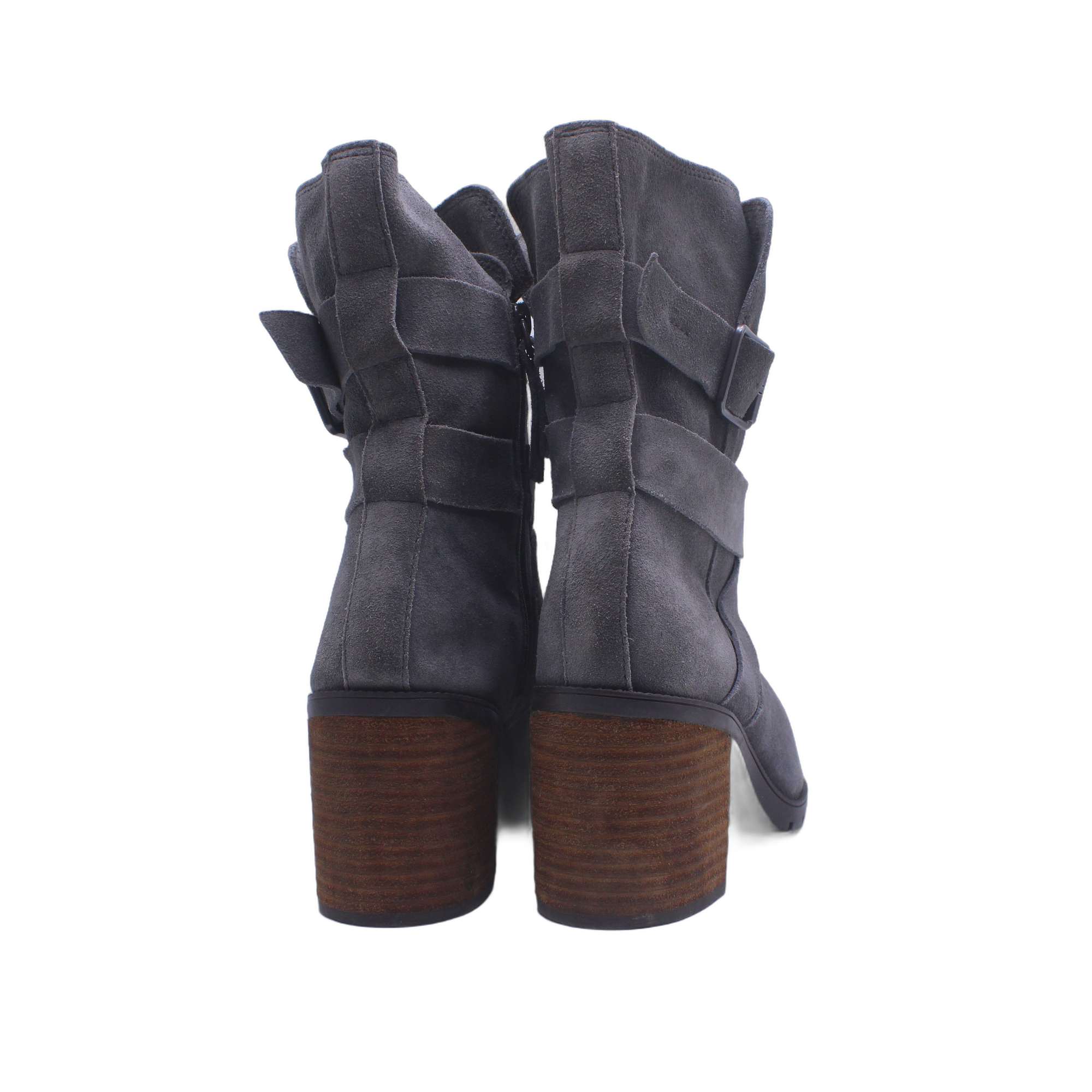 Clarks Womens 'Kelsey' Dark Gray Suede Short Bootie - Image 5