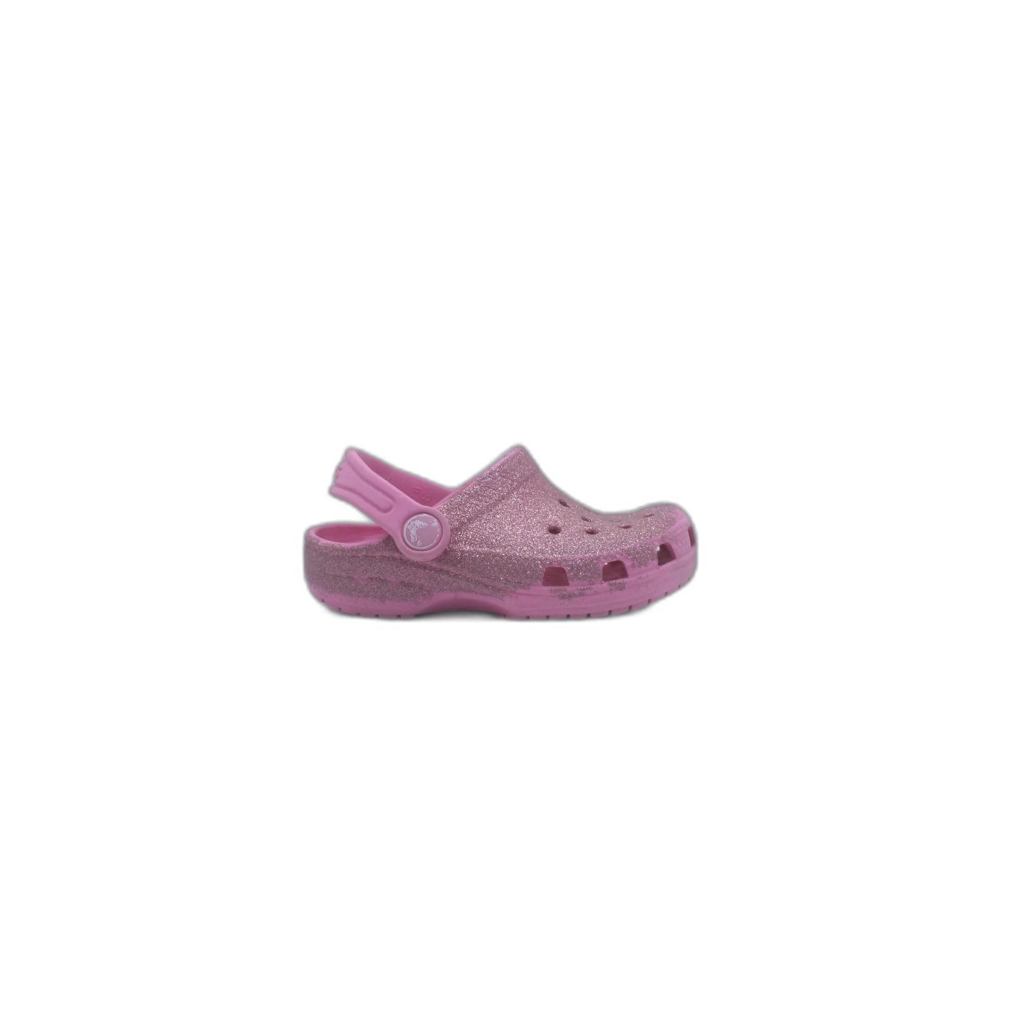 Crocs Classic Pink Glitter Clogs Slip On Shoes - Image 2