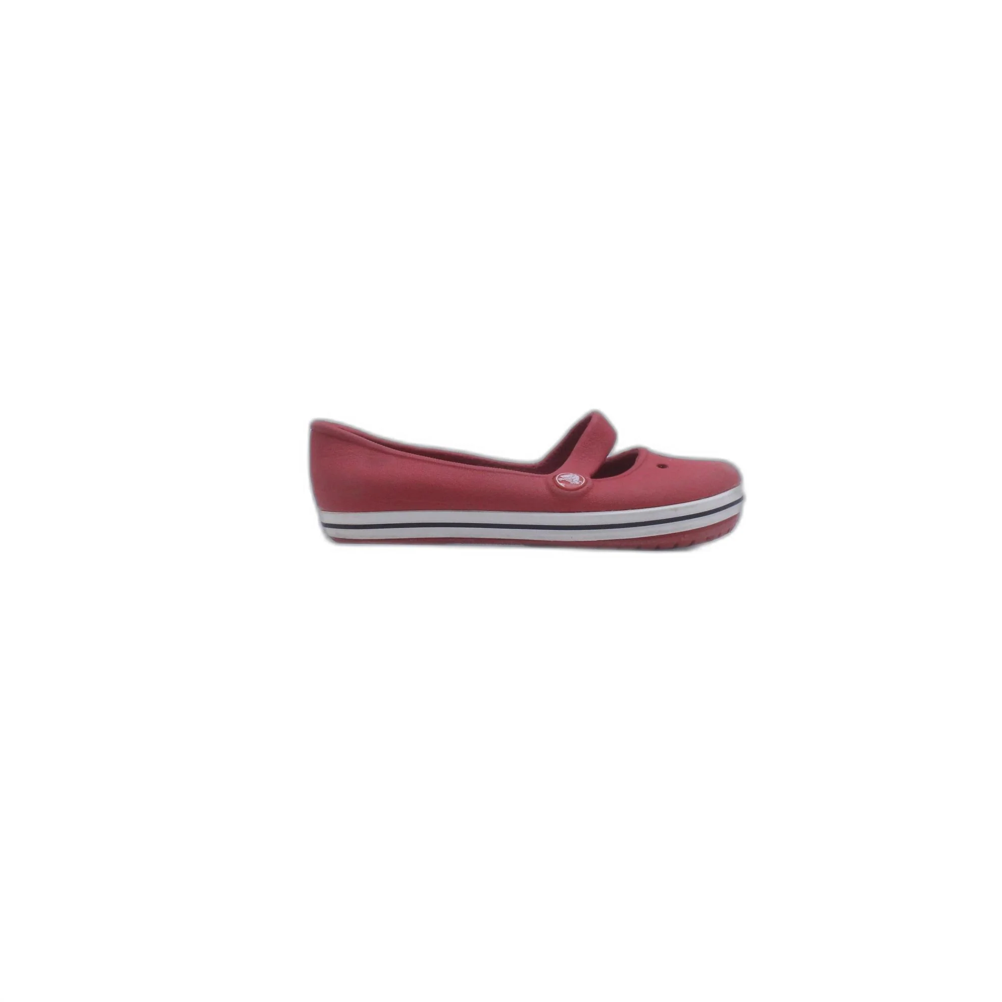 Crocs Crocband Flats Slip On Closed Toe Sandals Red & White