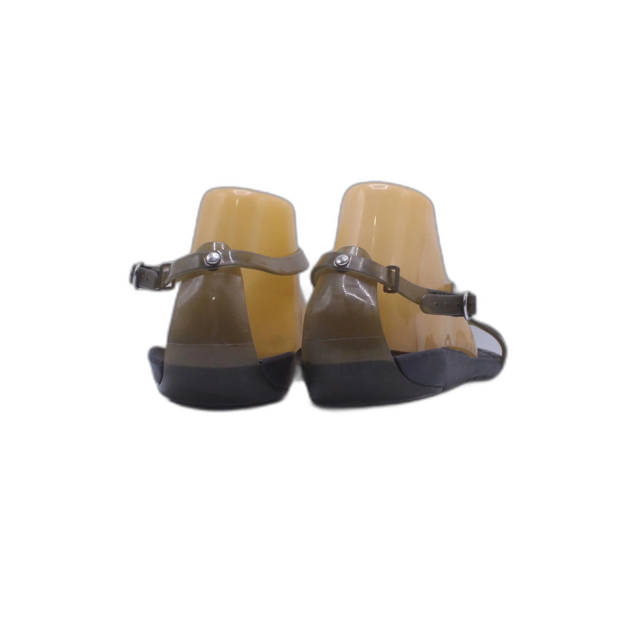 Crocs Isaballe Gladiator Jelly Strappy Sandals Studded Brown/Black - Image 4