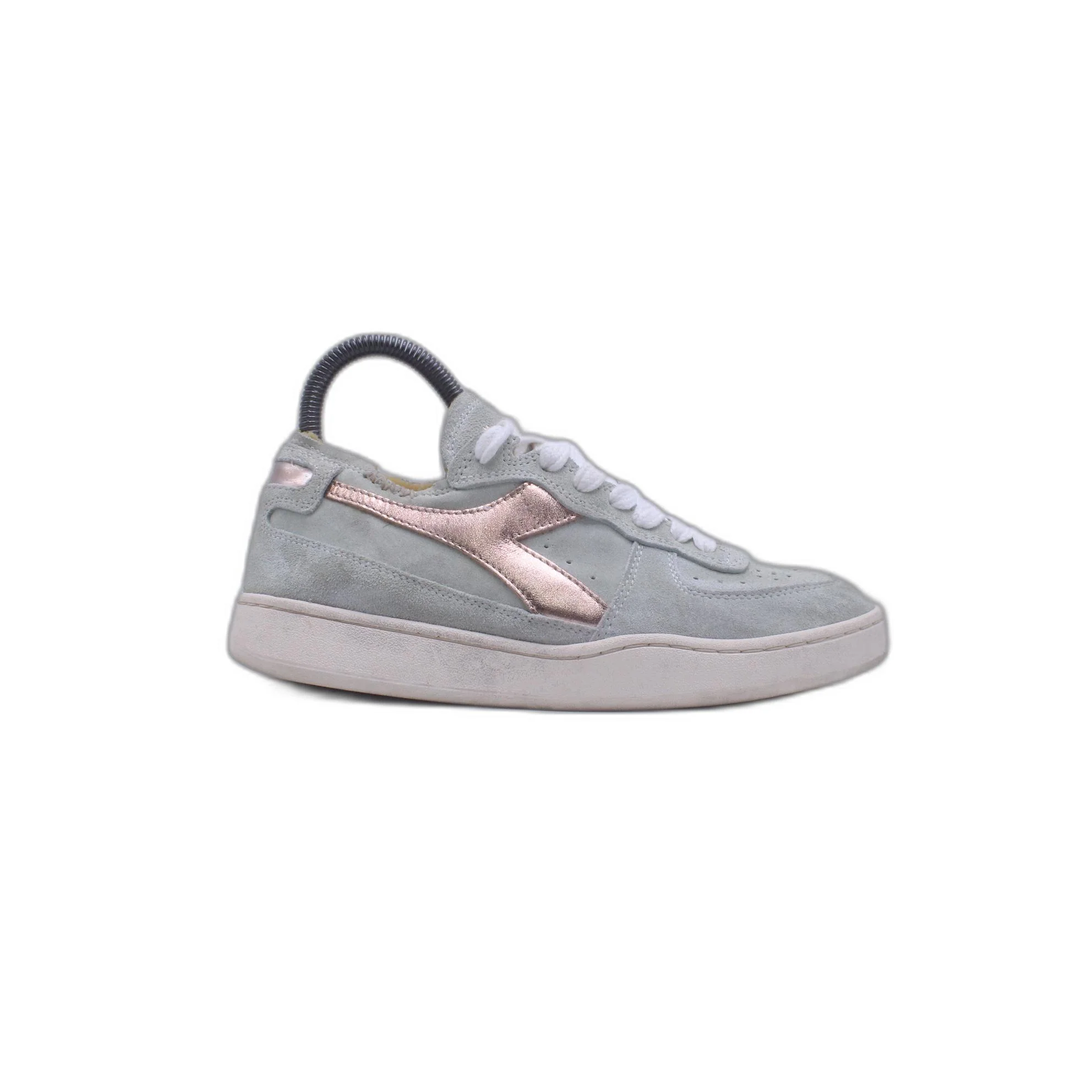 Diadora Mi Basket Metal Used High Top  Mens Silver Sneaker