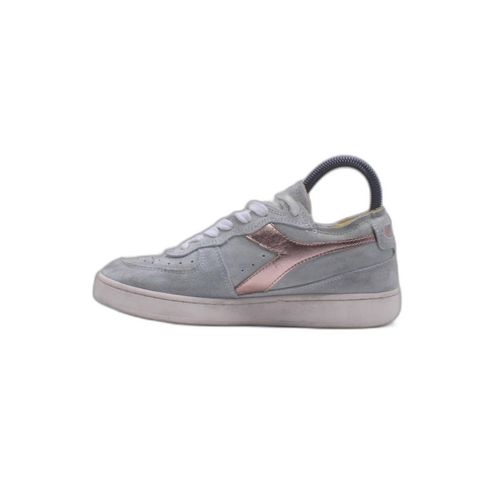 Diadora Mi Basket Metal Used High Top  Mens Silver Sneaker - Image 2