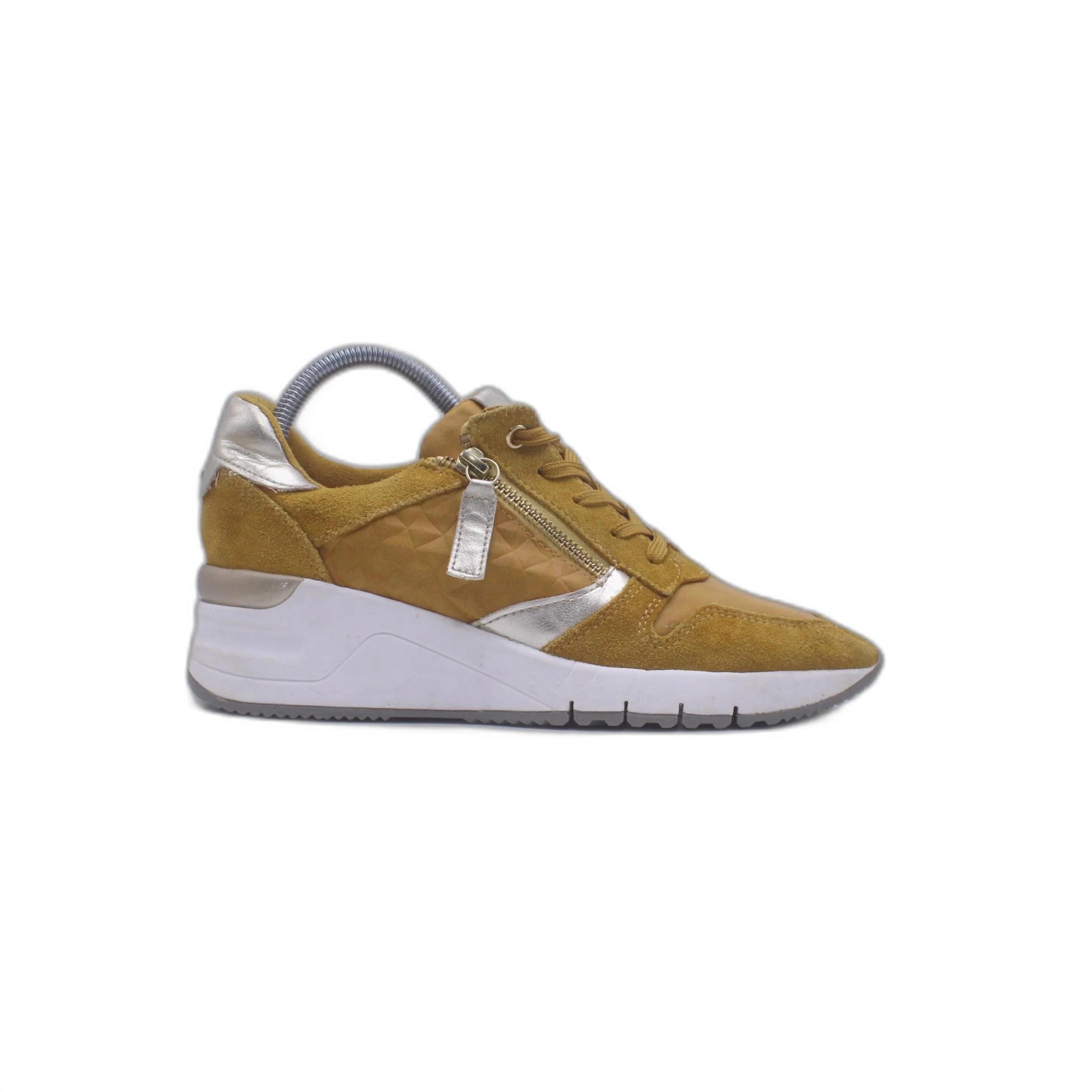Gabor Women Sneaker Lace-up Shoes Half Shoes Leather Beige