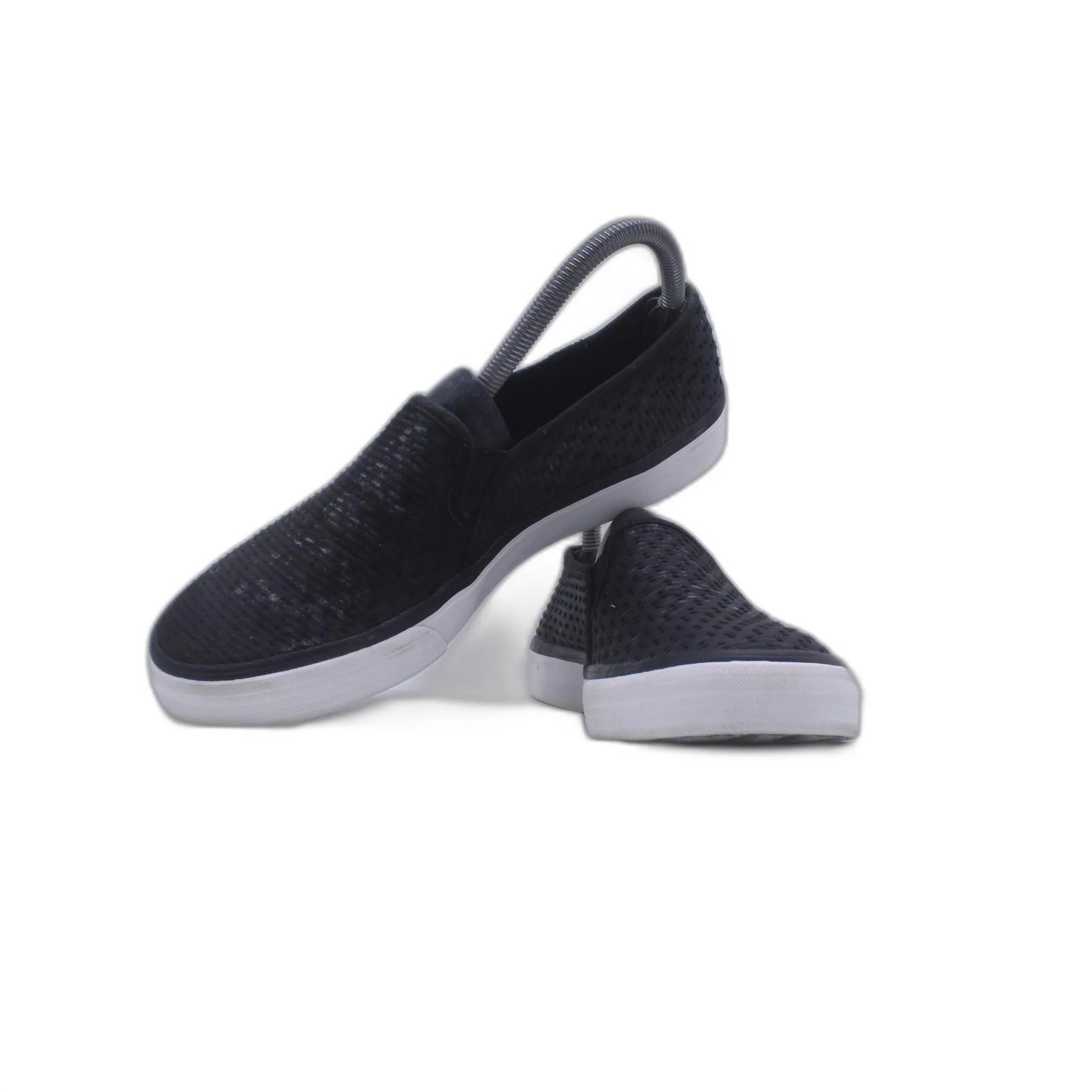 KEDS Women's Seaside Quilted Black Suede Slip On Shoe - Image 5