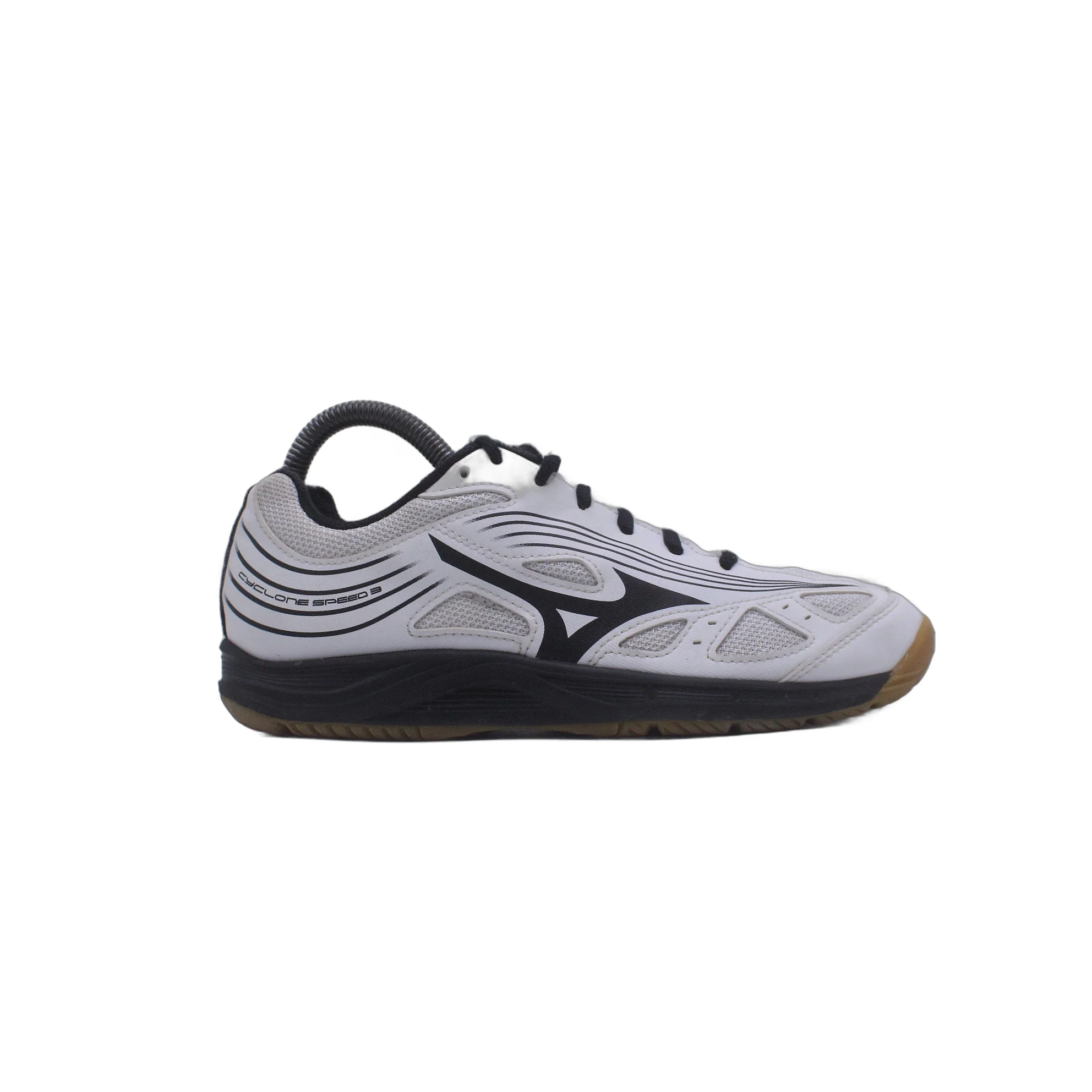 Mizuno Cyclone Speed 3 Black White Lace Up Volleyball Shoe