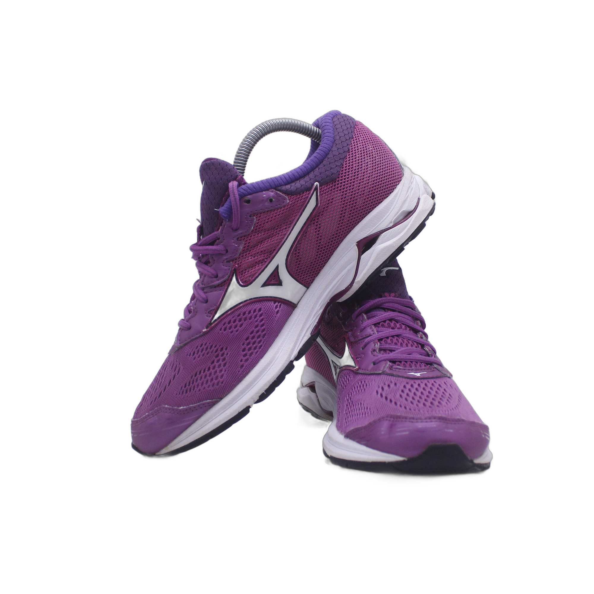 Mizuno Purple Mesh Lace-Up Cushioned Athletic Sneaker - Image 5
