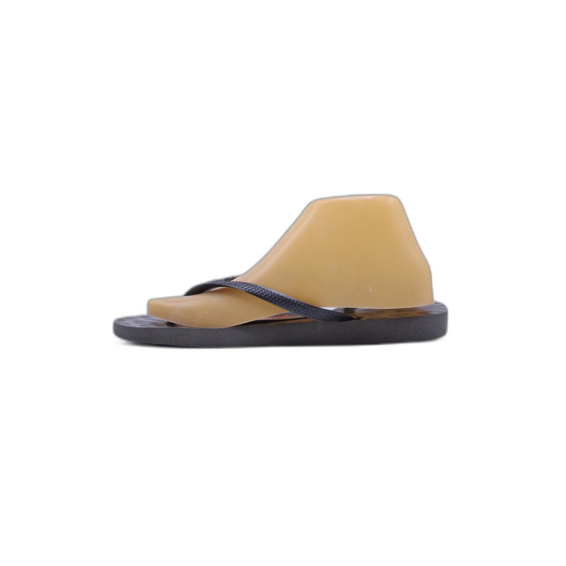 NEW BEBE BLACK WEDGE FLIP FLOPS SANDAL GOLD RHINESTONES TREANNA - Image 2