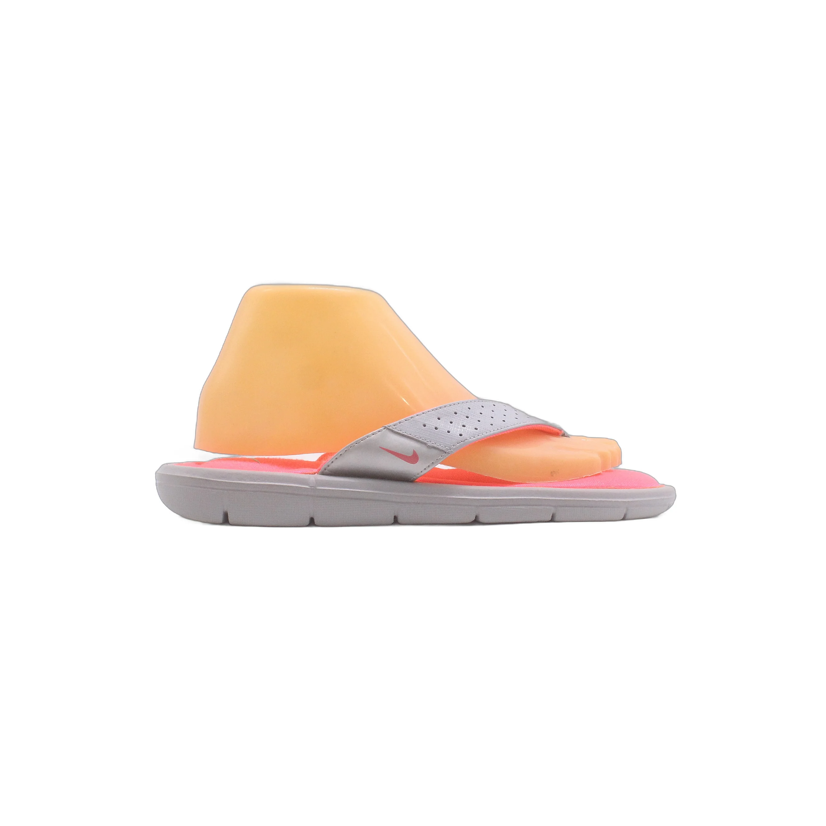 Nike Ultra Comfort Grey Pink Flip Flop Slide - Image 2