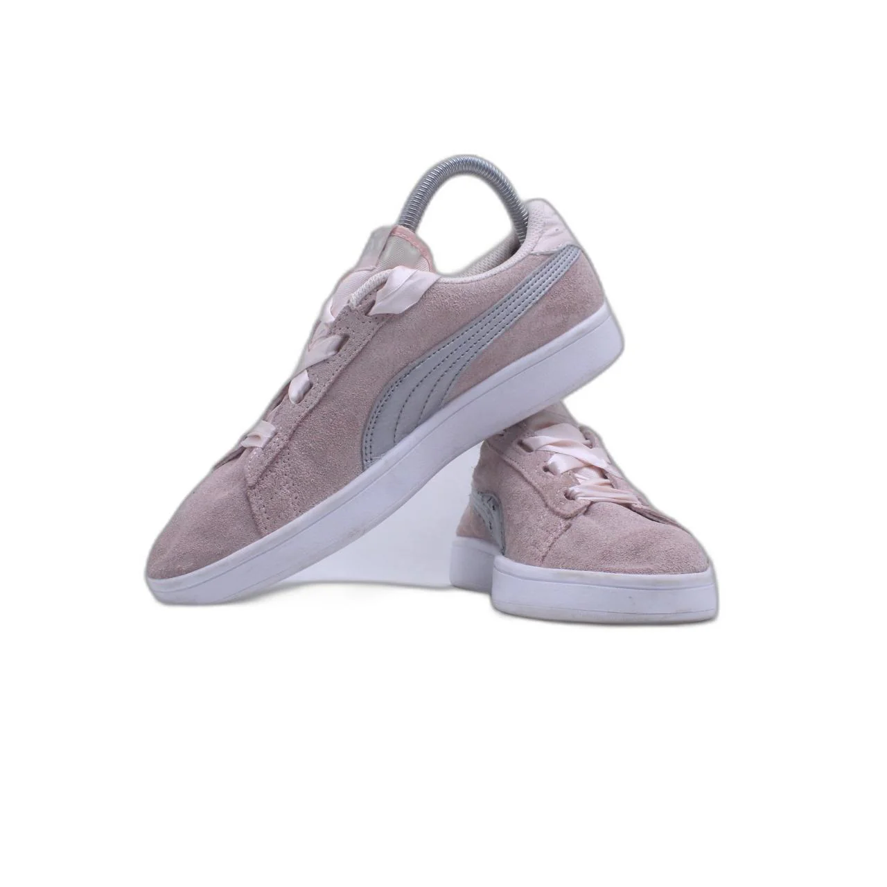 Puma Girls Pink Suede With Ribbon Lace - Image 5