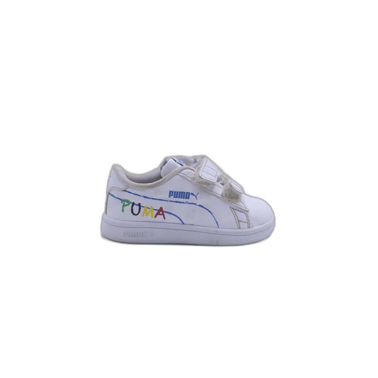 Puma Smash V2 L Repeat Ac Lace Up Toddler Boys White Sneakers Casual Shoe