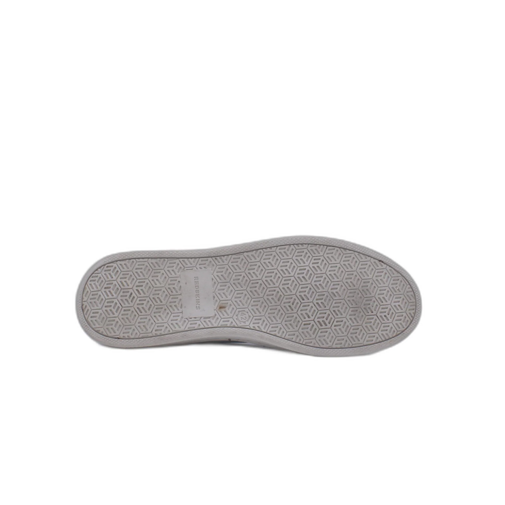 Redskin Mens Gray Leather Lace Up Lifestyle Sneaker - Image 3
