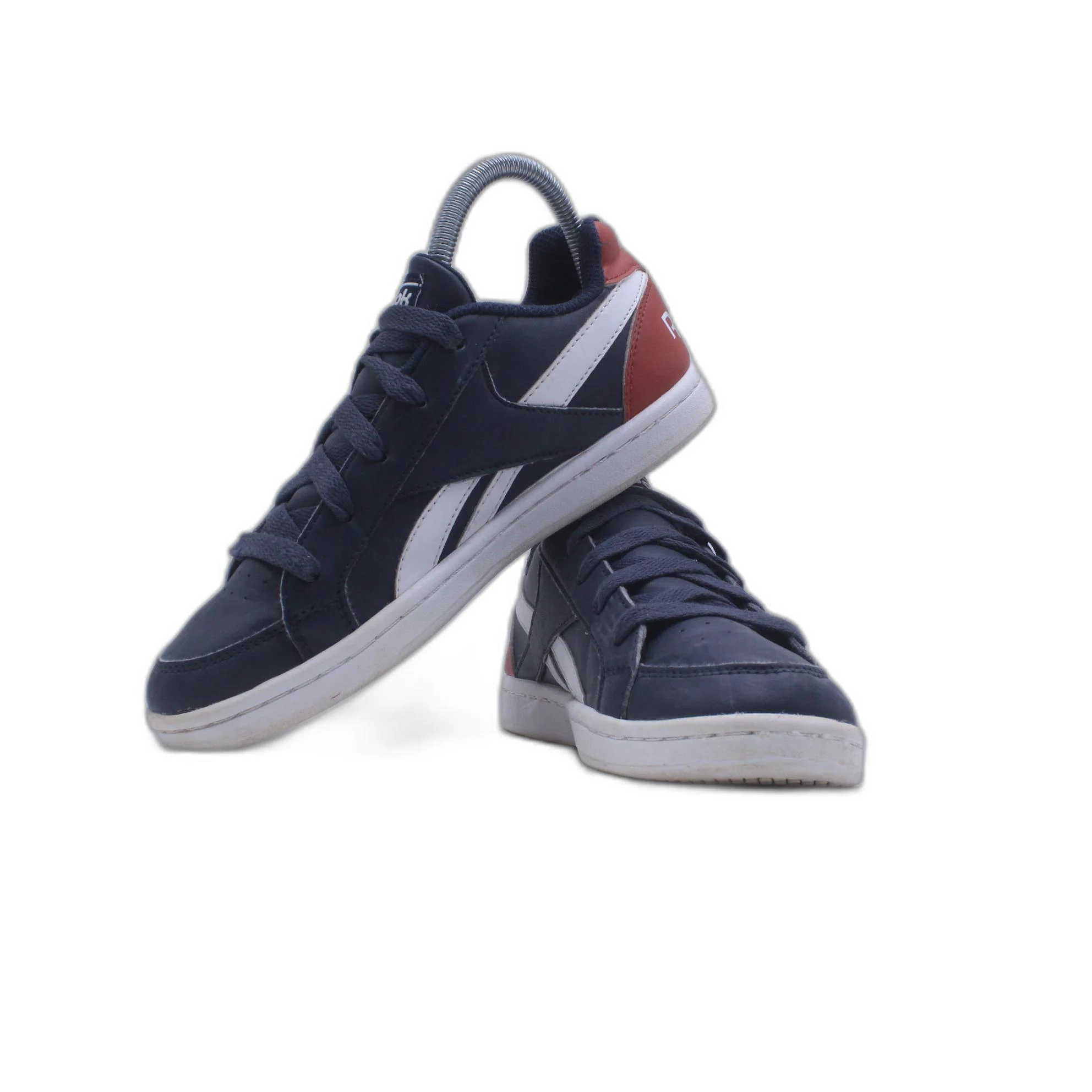 Reebok Court Retro Vector Navy Footwear White Grey Men - Image 3
