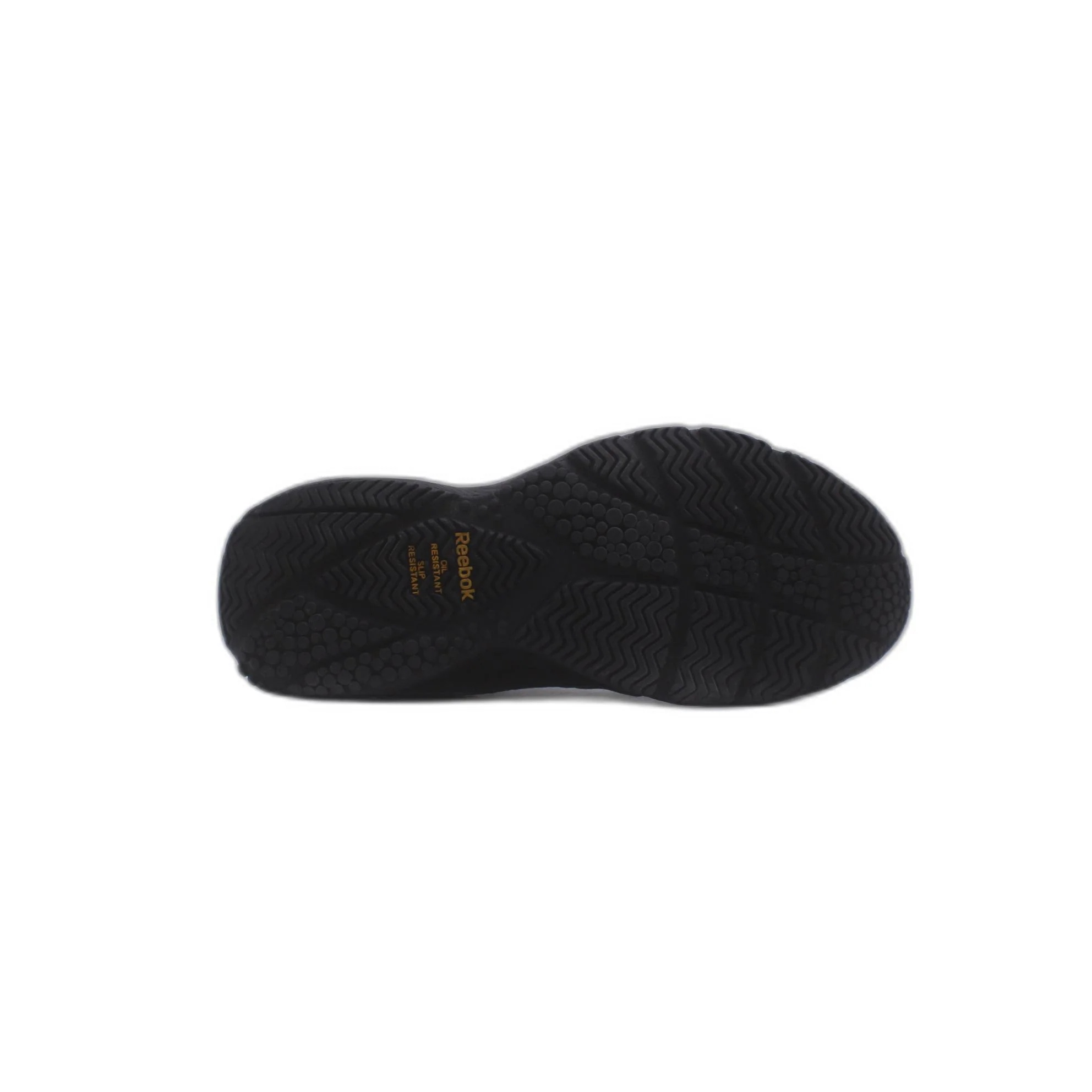 REEBOK Women Work N Cushion 4.0 Wide Width Black Faux Leather Sneaker - Image 3