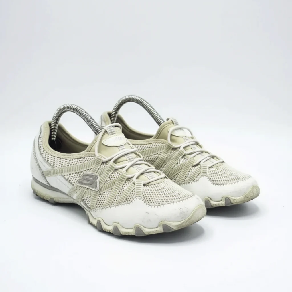 Skechers Gray Leather shimmer Sneaker - Image 2
