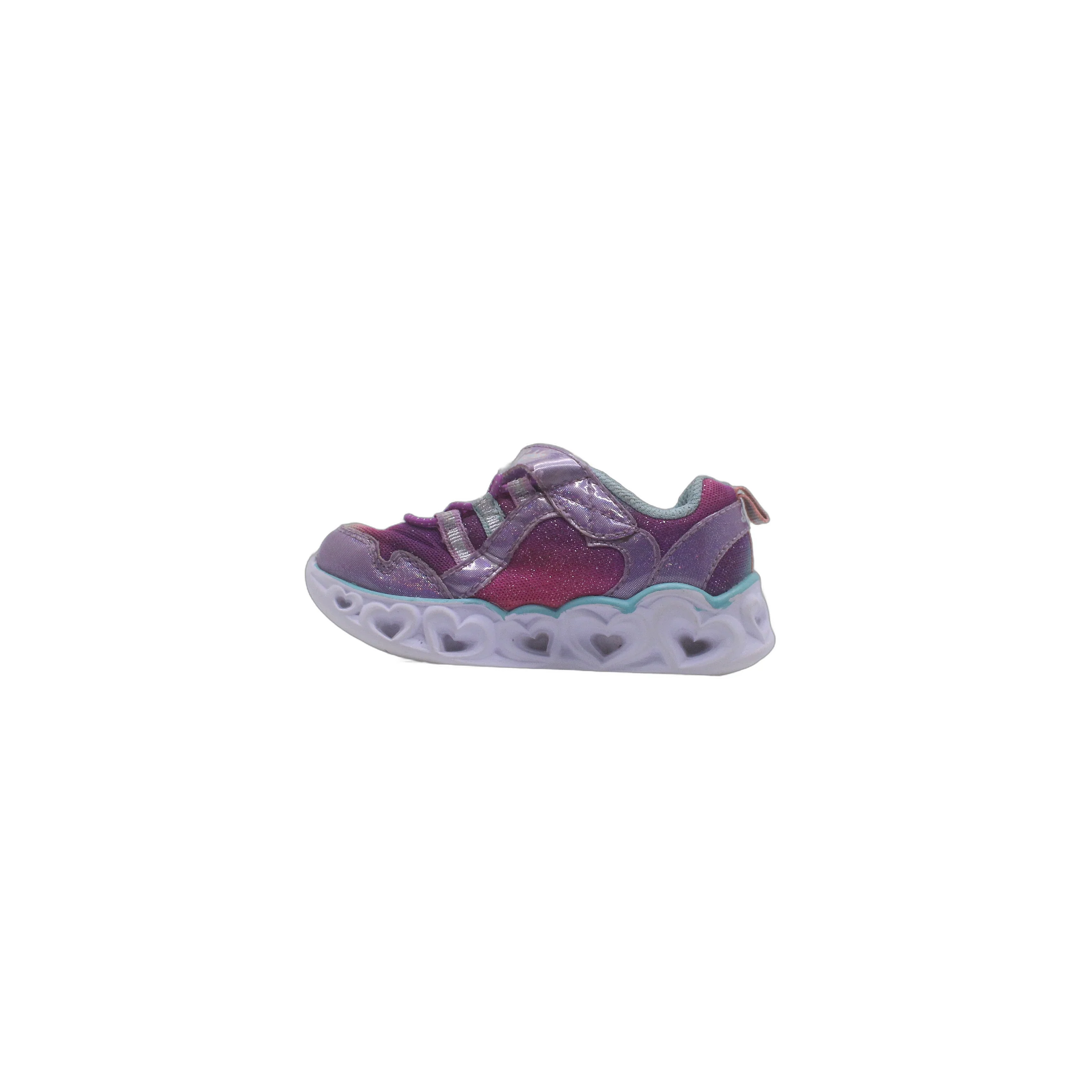 Skechers Boogie Land Heart Lights Bow Kids Girls Sneaker - Image 2