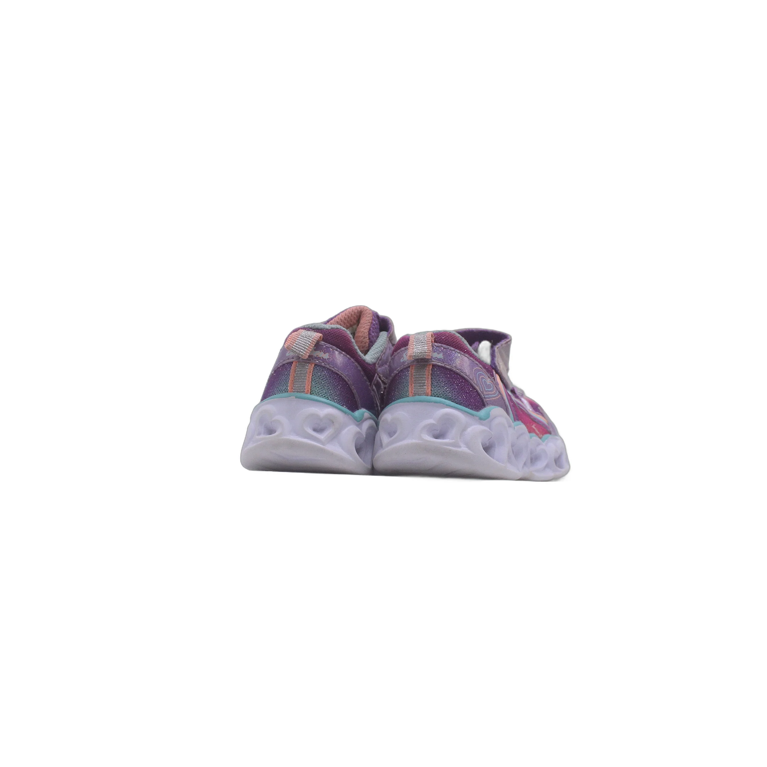 Skechers Boogie Land Heart Lights Bow Kids Girls Sneaker - Image 4