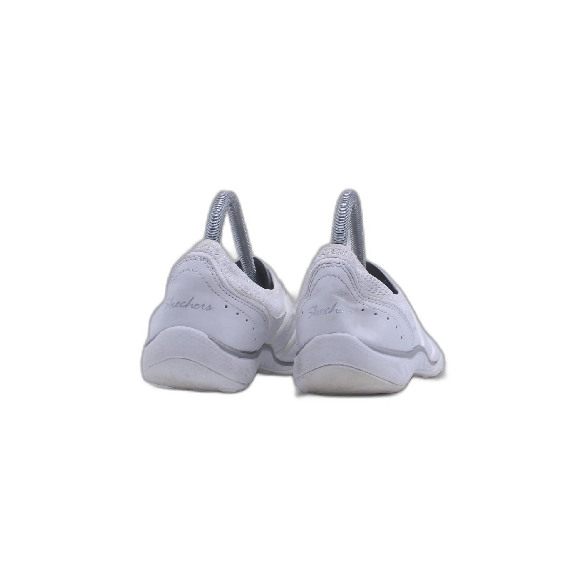 Skechers Womens Breathe-Easy Simple Pleasure White Casual Flat - Image 4