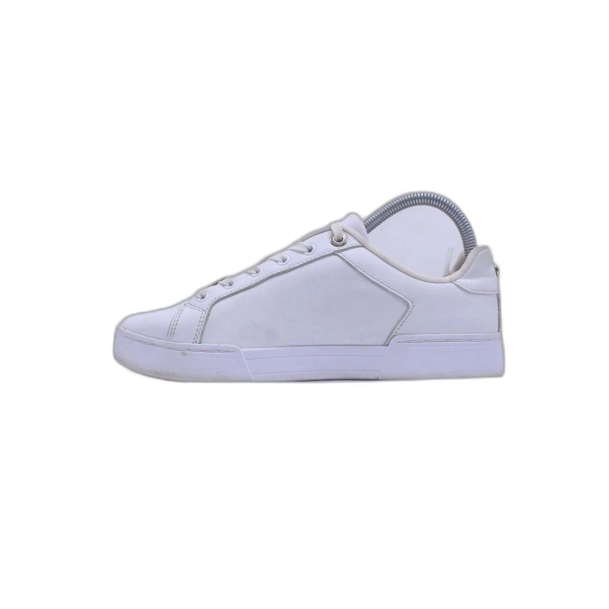 TOMMY HILFIGER WHITE LEATHER SIGNATURE COURT SNEAKER - Image 2