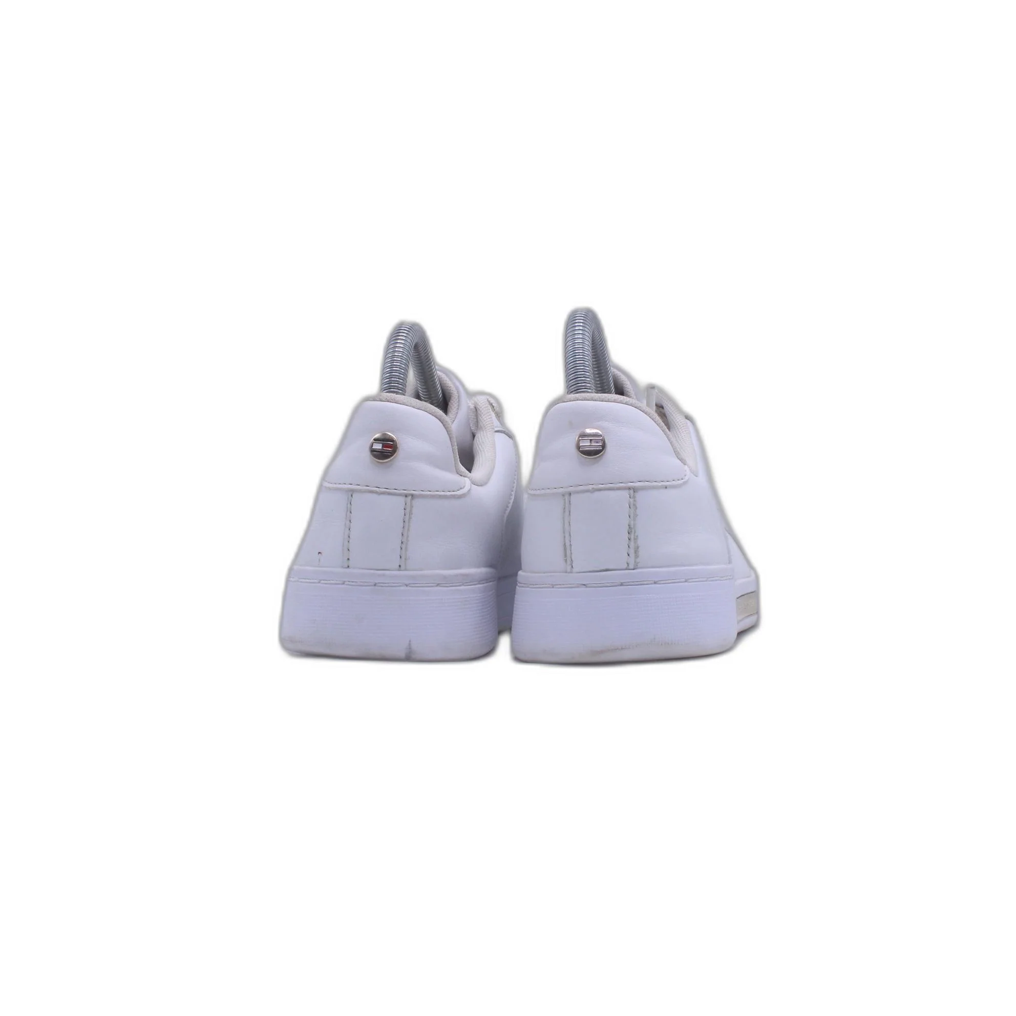 TOMMY HILFIGER WHITE LEATHER SIGNATURE COURT SNEAKER - Image 4