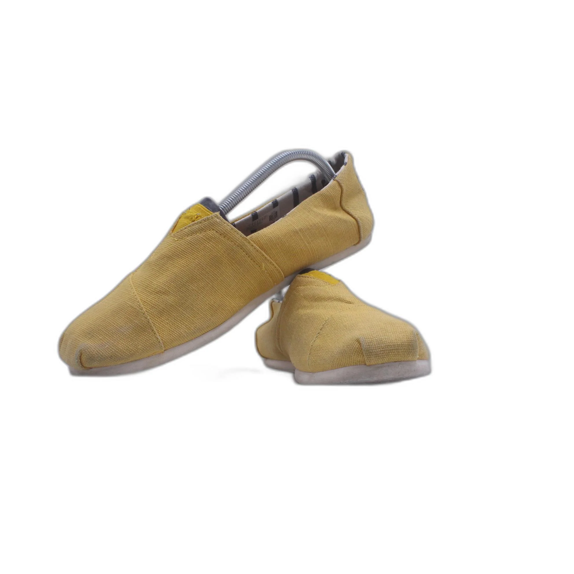 Toms Classic Heritage Slip On Flats Gold Fabric Comfort Shoe - Image 5