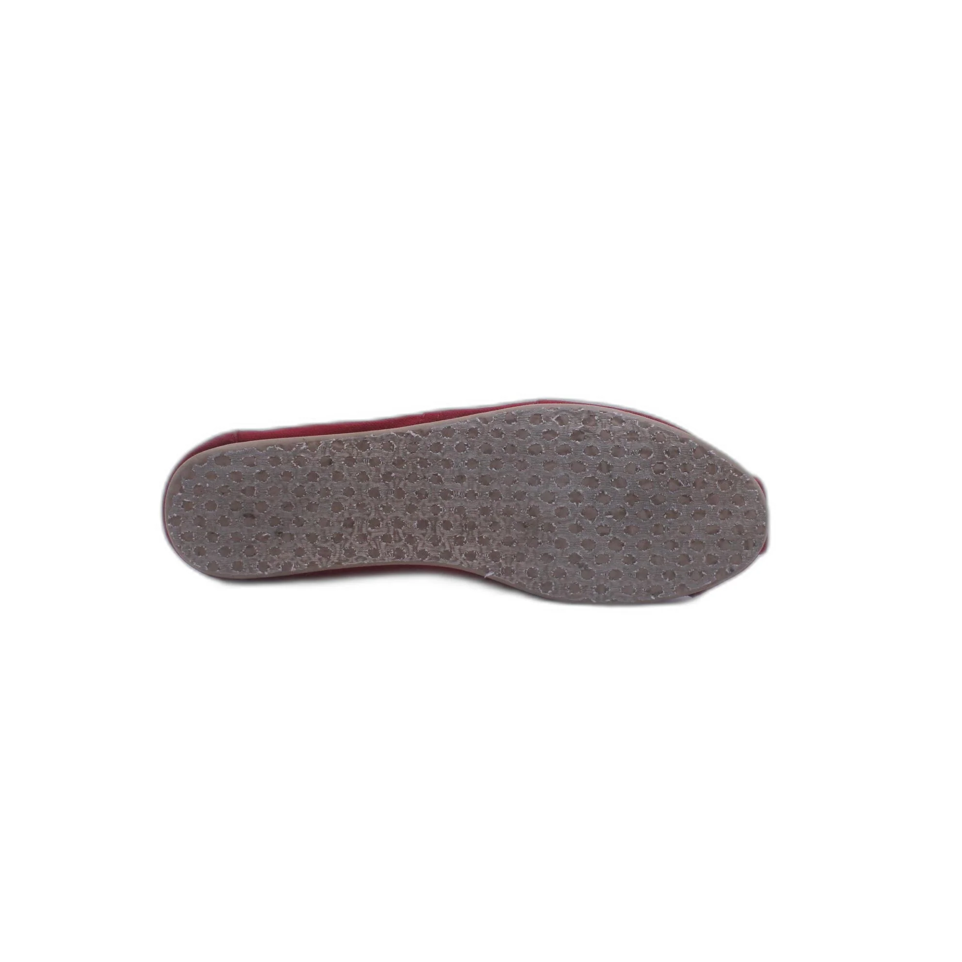 Toms Crimson Red Canvas Round Toe Casual Comfort Shoe - Image 3
