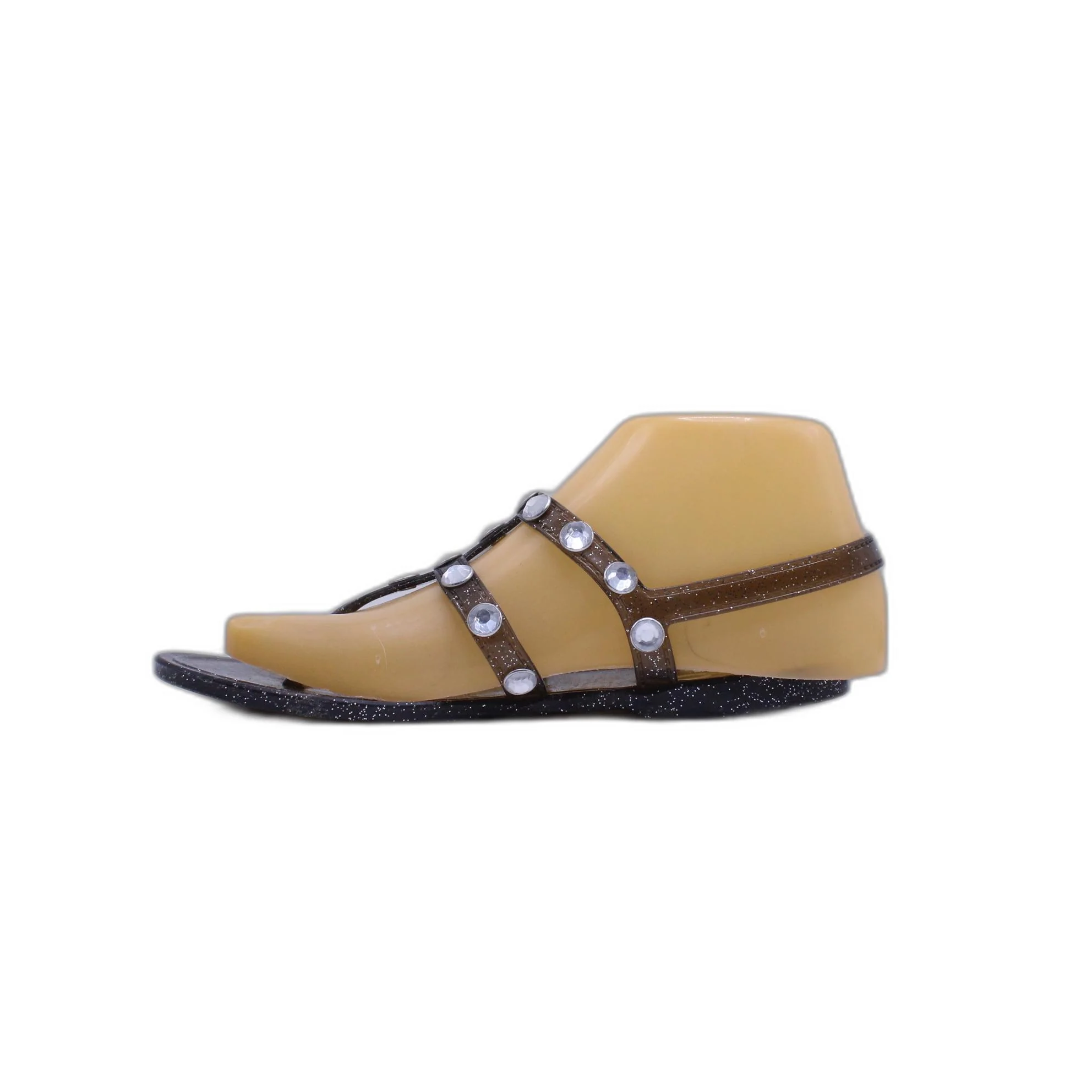 Tory Burch Briza Metallic Silver Gray Leather Gladiator Sandals - Image 2