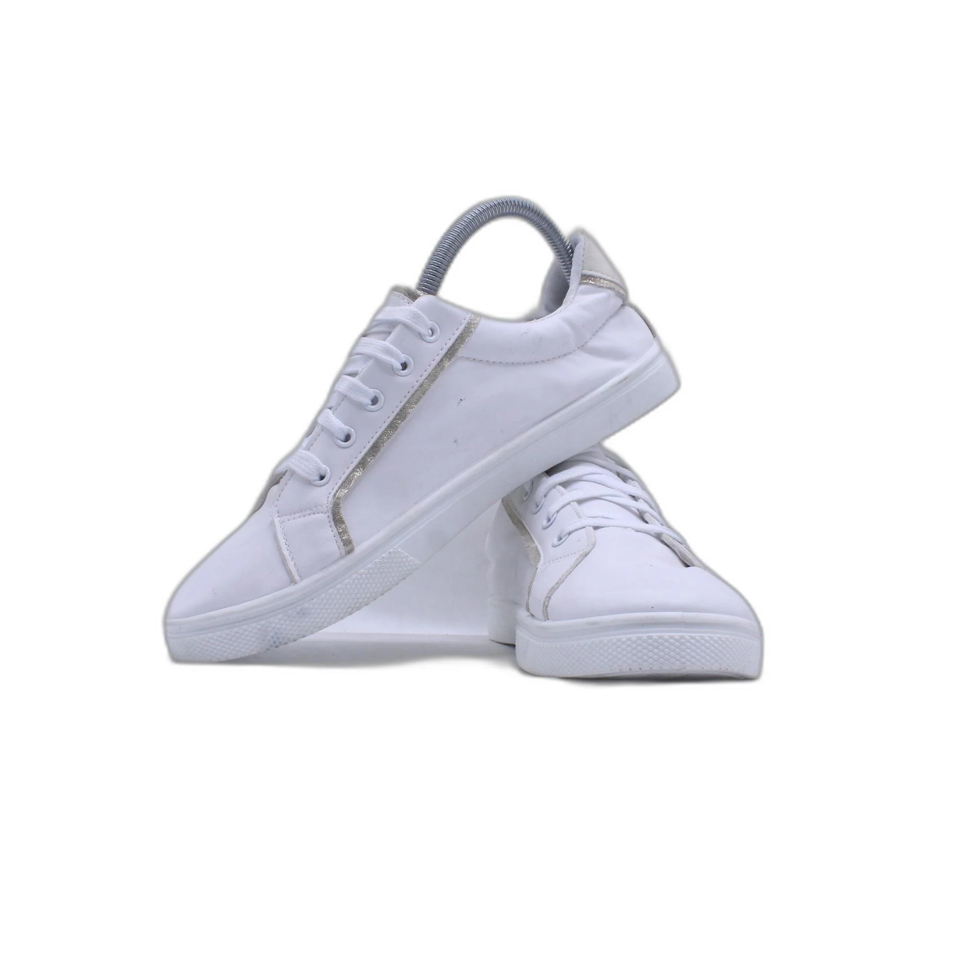 White Leather Casual Shoe - Image 5
